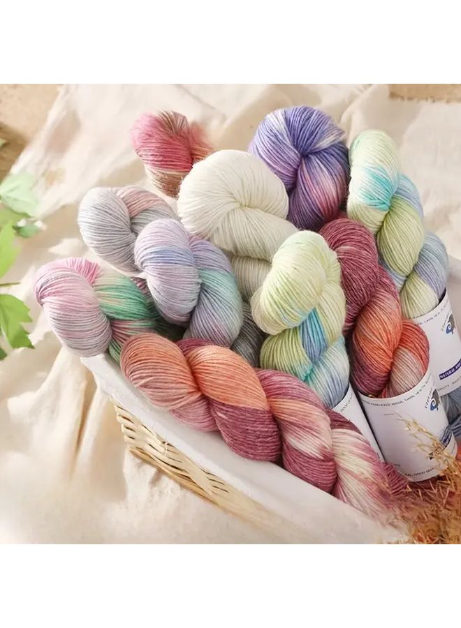 Macaron Gradient Yarn Hand Dyed For Knitting Scarves Blankets Sweaters Hats - Image 1